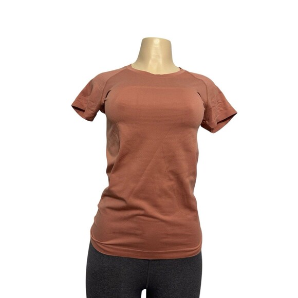 Lululemon Top Women's Ancient Copper Run Swiftly Tech Short Sleeve Shirt Size 6 - Picture 4 of 9